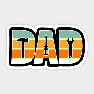 Retro Dad Mechanic Father's Day Sticker